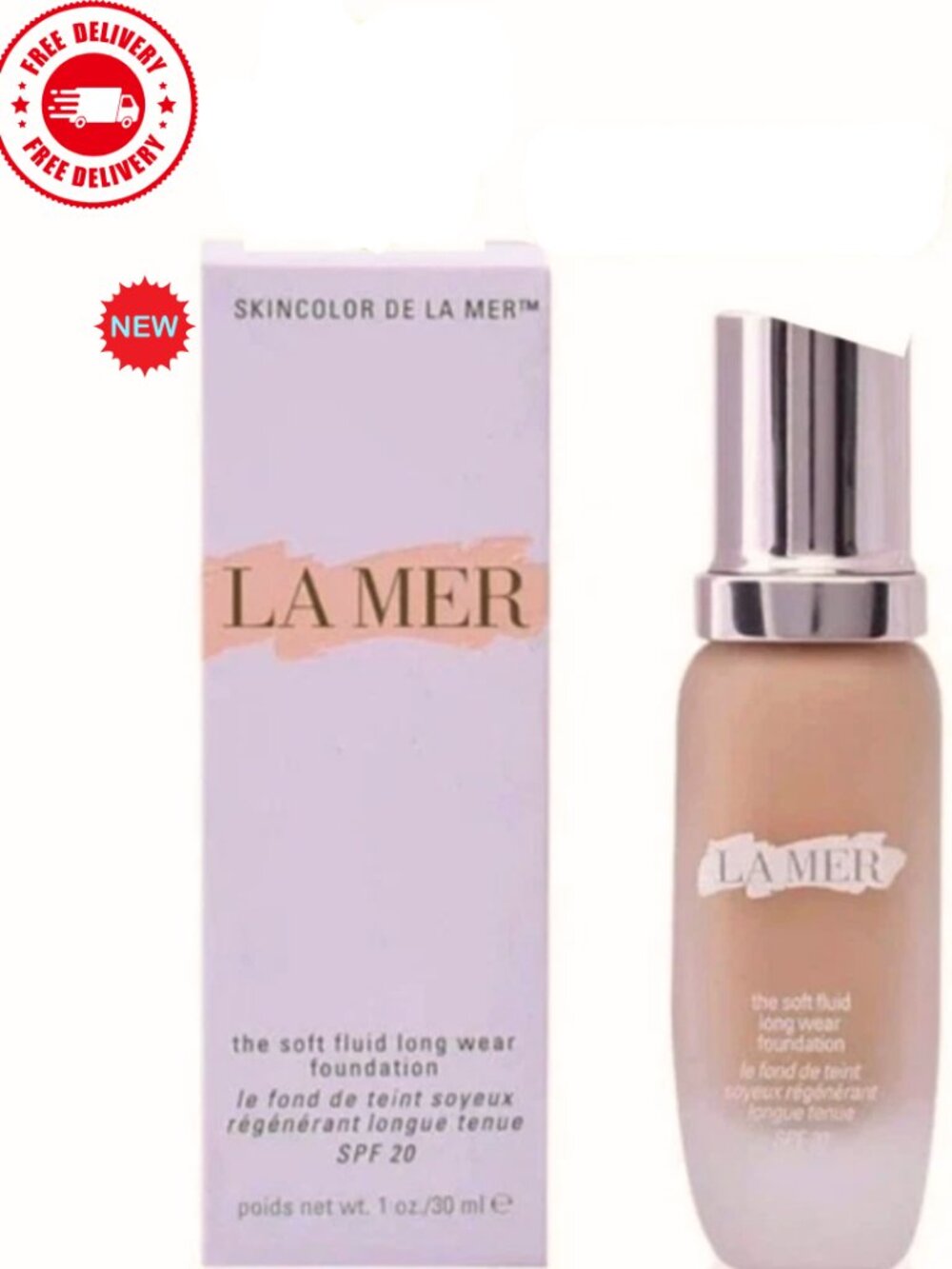 La Mer The Soft Fluid Long Wear Foundation SPF 20 Ivory 30ml NIB